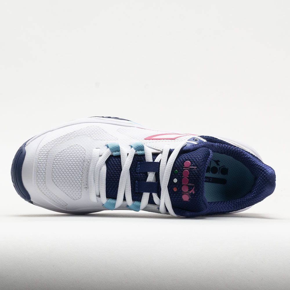 Diadora Trofeo 2 AG Pickleball Women's  White/Blueprint/Pink Yarrow