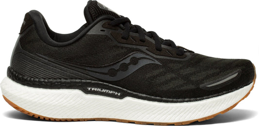 Women's Saucony Triumph 19, Black/Gum, 7.5 B Medium