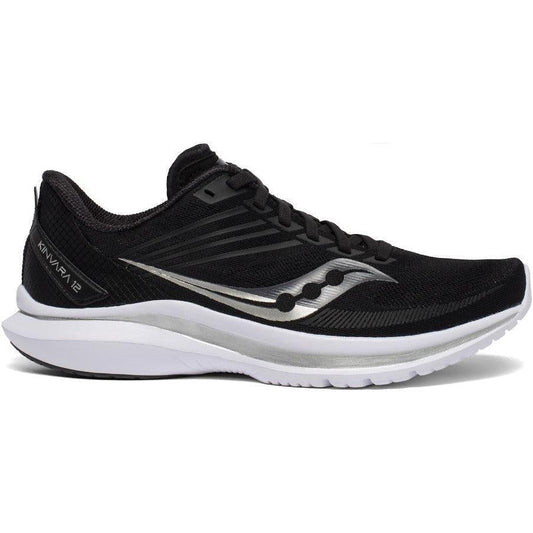 Women's Saucony Kinvara 12, Black/Silver, 8.5 B Medium