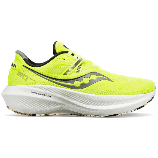 Women's Saucony Triumph 20, Citron/Black, 9.5 B Medium