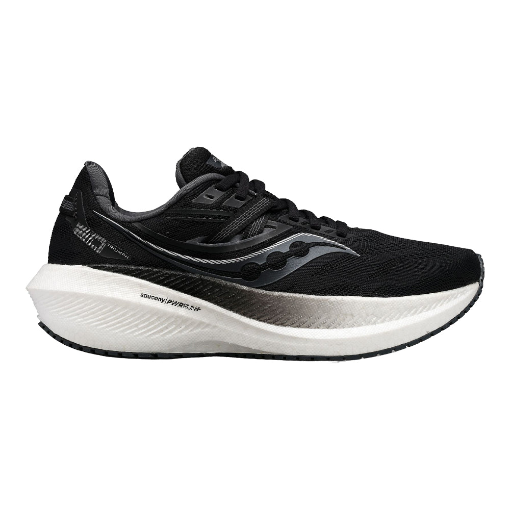 Women's Saucony Triumph 20, Black/White, 9.5 D Wide